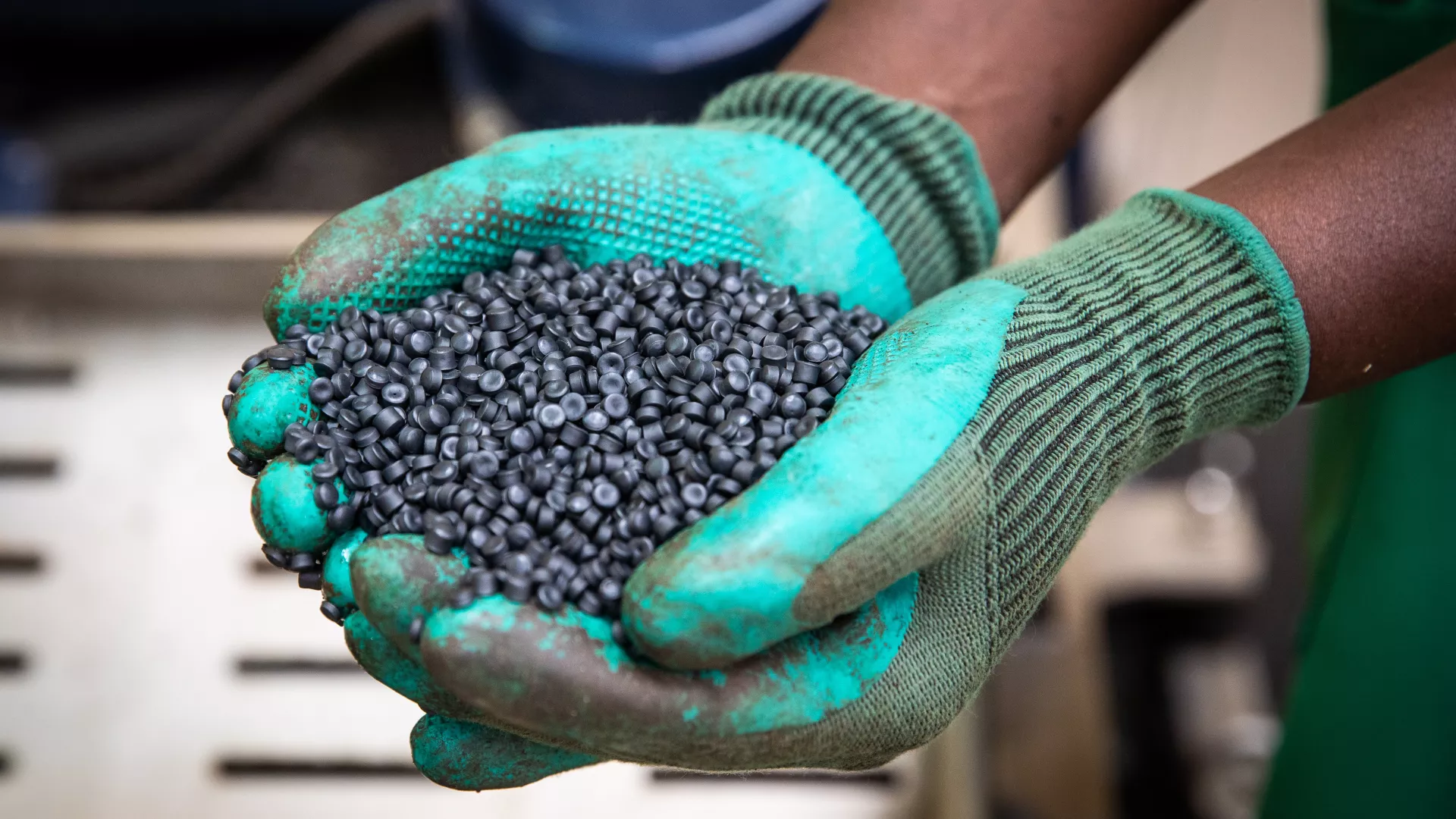 Mr Green Africa hands with pellets